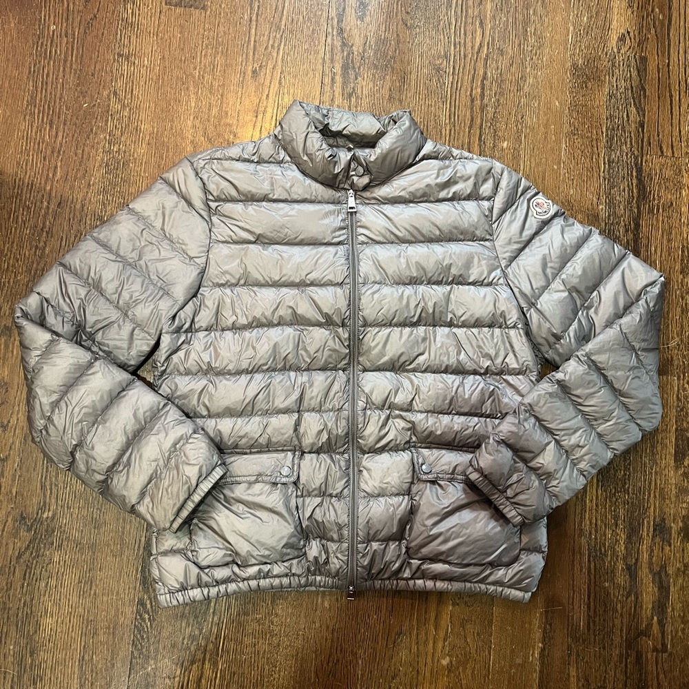 Moncler Silver Puffer Jacket
